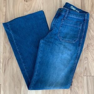 Gap Front Pocket Wide Leg Jeans